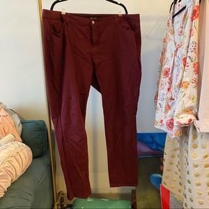 Wax Jeans burgundy skinny jeans